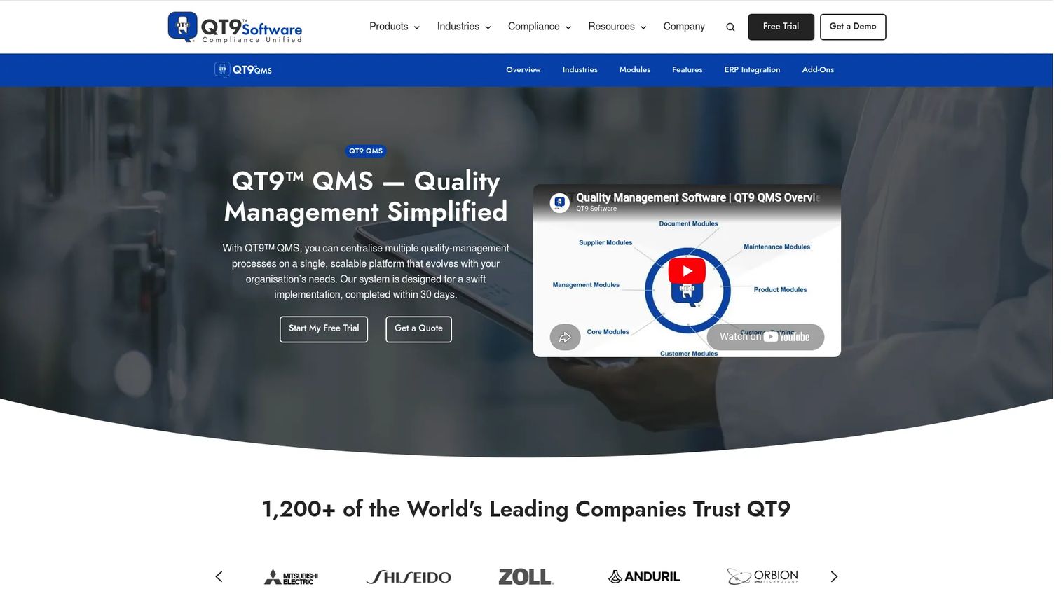 QT9 QMS all-in-one quality software modules