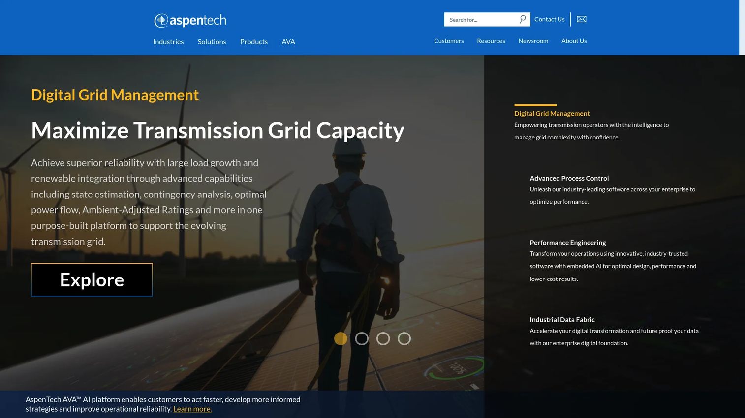 AspenTech process simulation homepage