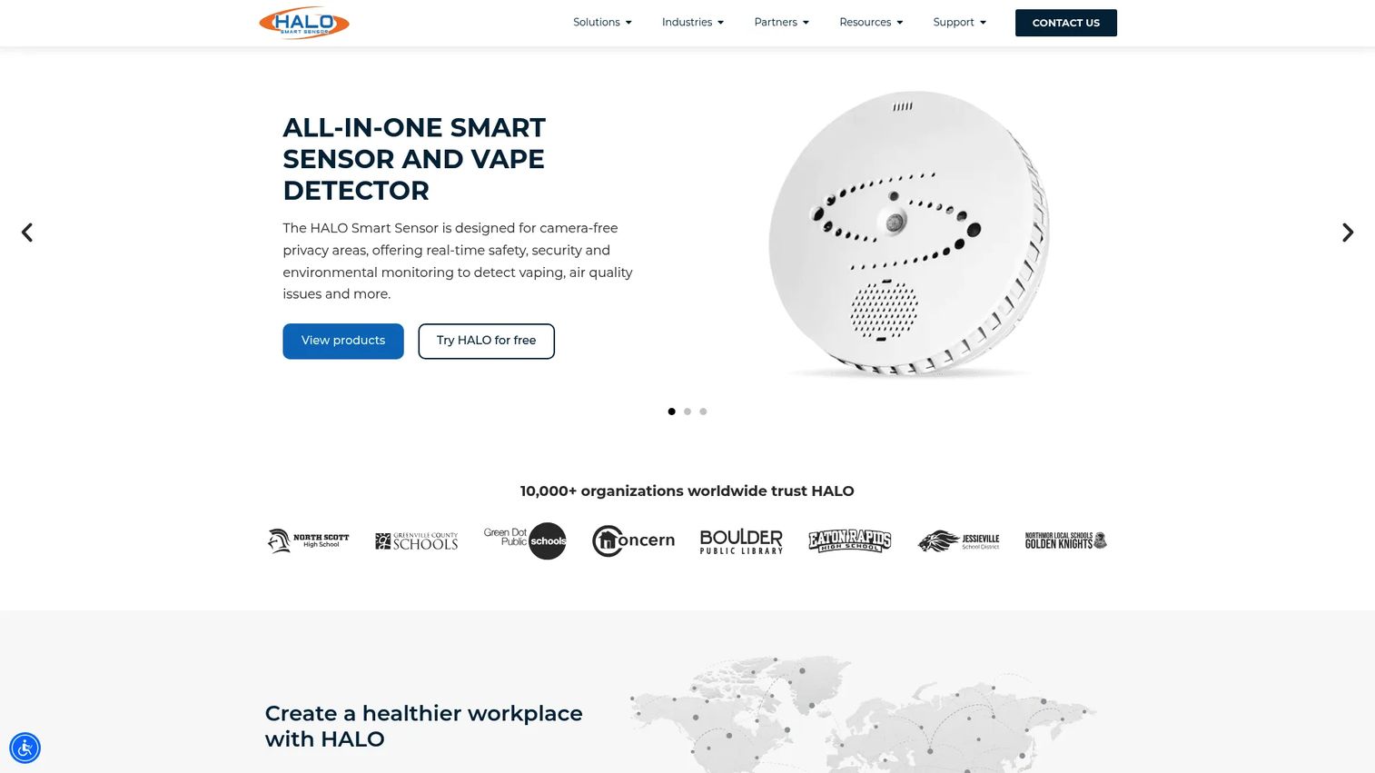 HaloDetect HALO Smart Sensor homepage