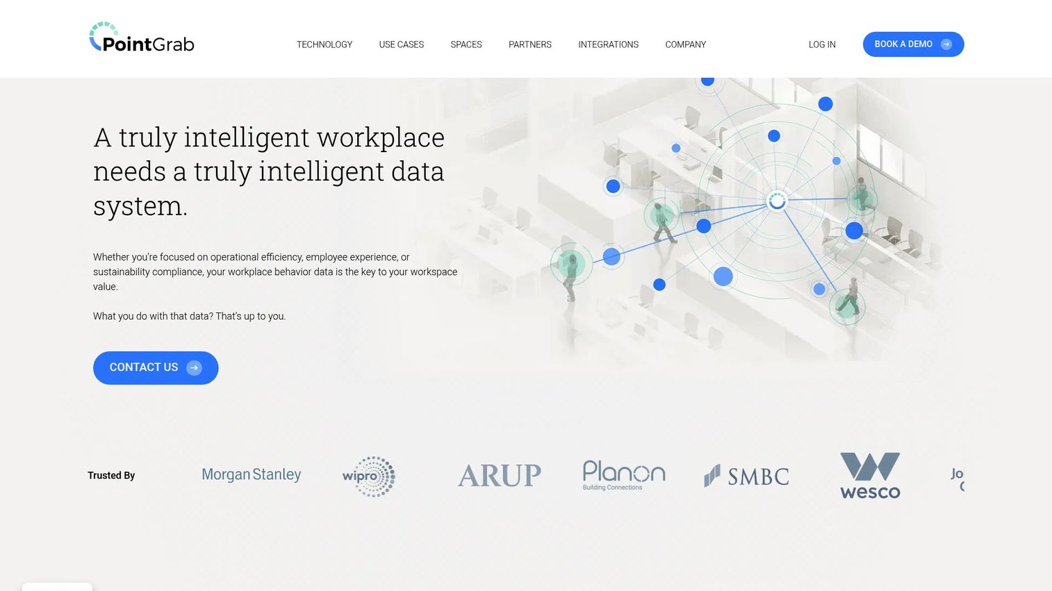 PointGrab occupancy analytics homepage