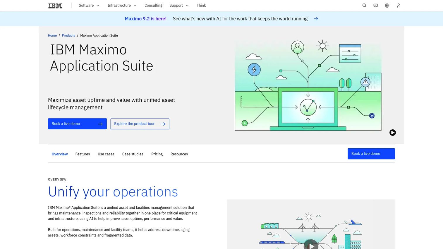 IBM Maximo asset management platform interface