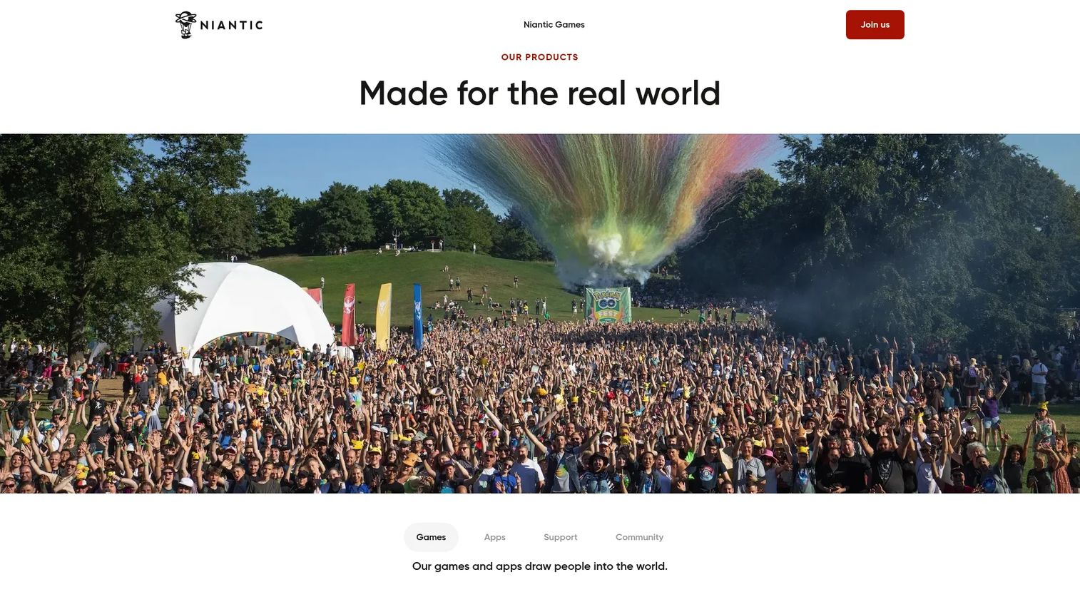 Niantic location-based AR platform homepage