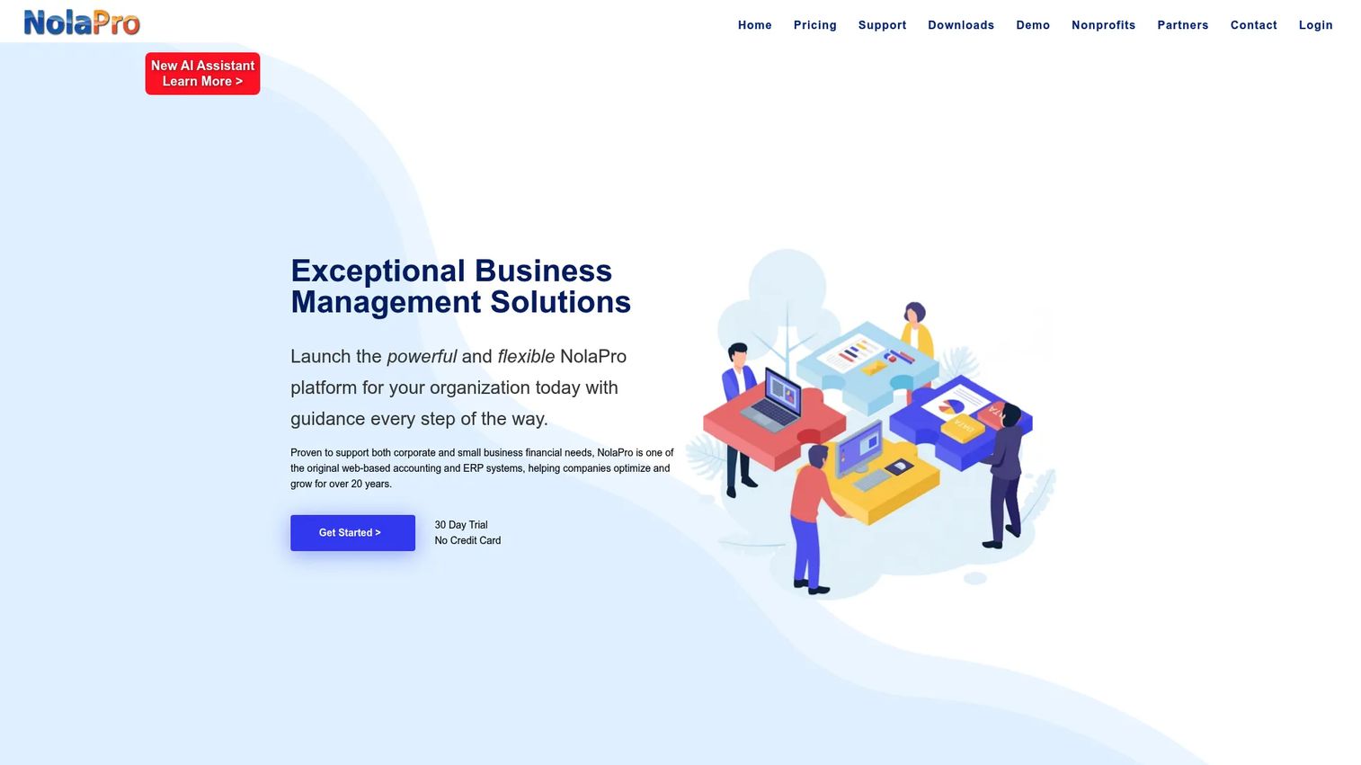 NolaPro accounting and inventory software interface