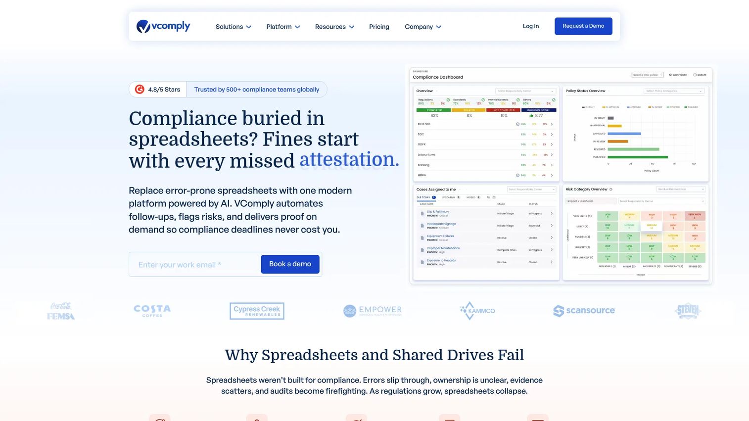 VComply policy and compliance management platform