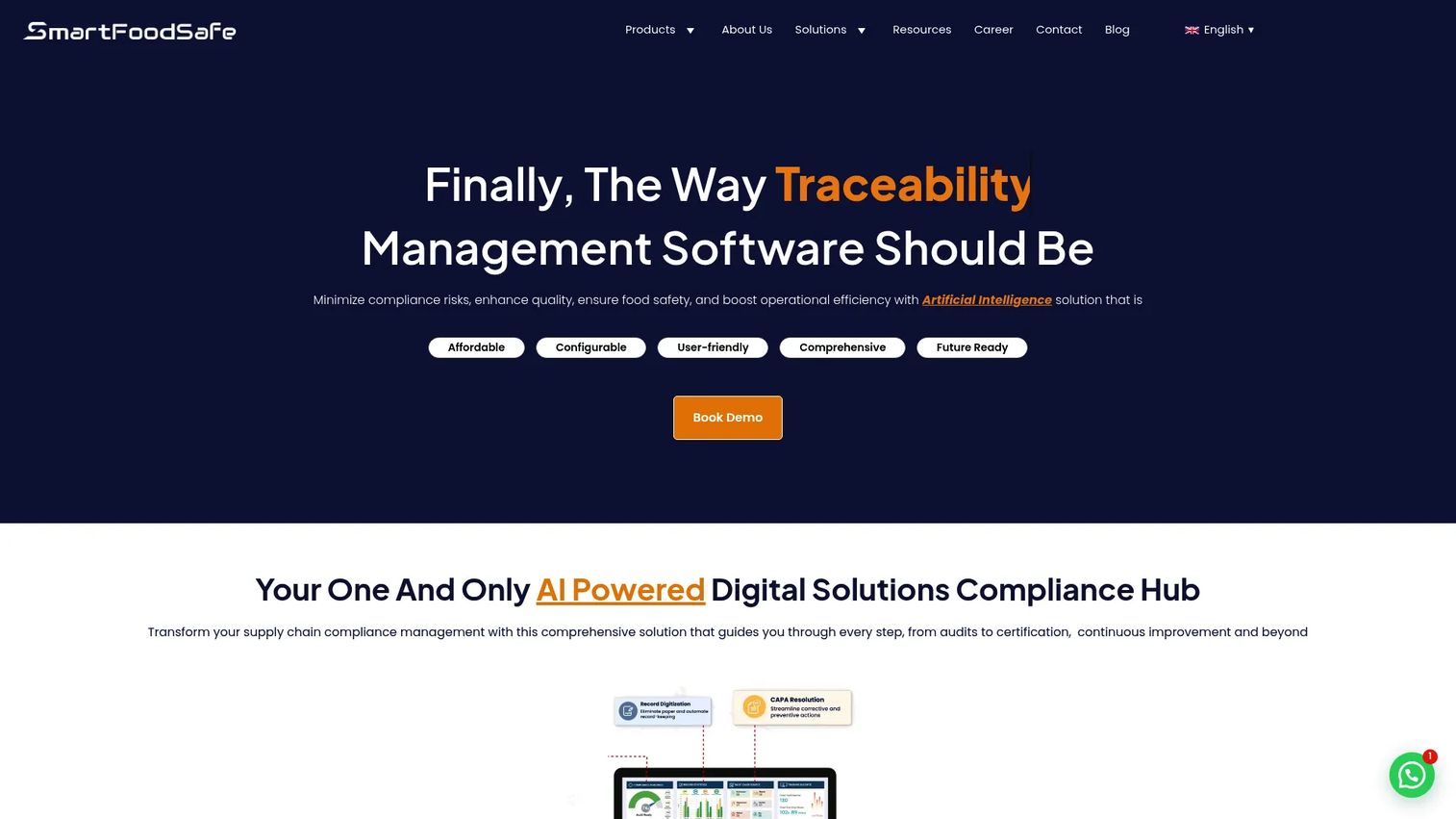Smart Food Safe modular food safety and quality management software