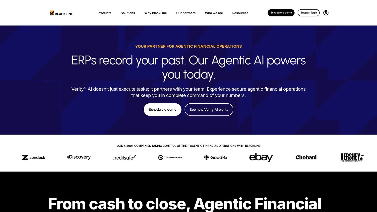 BlackLine financial close and reconciliation platform homepage