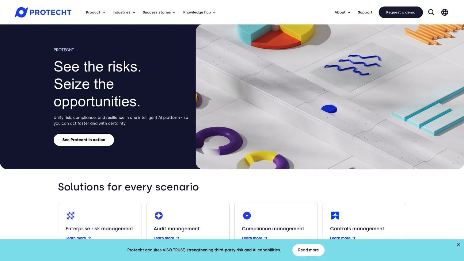 Protecht GRC risk and resilience platform screenshot