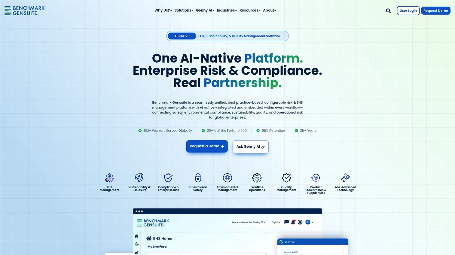 Benchmark Gensuite EHS platform
