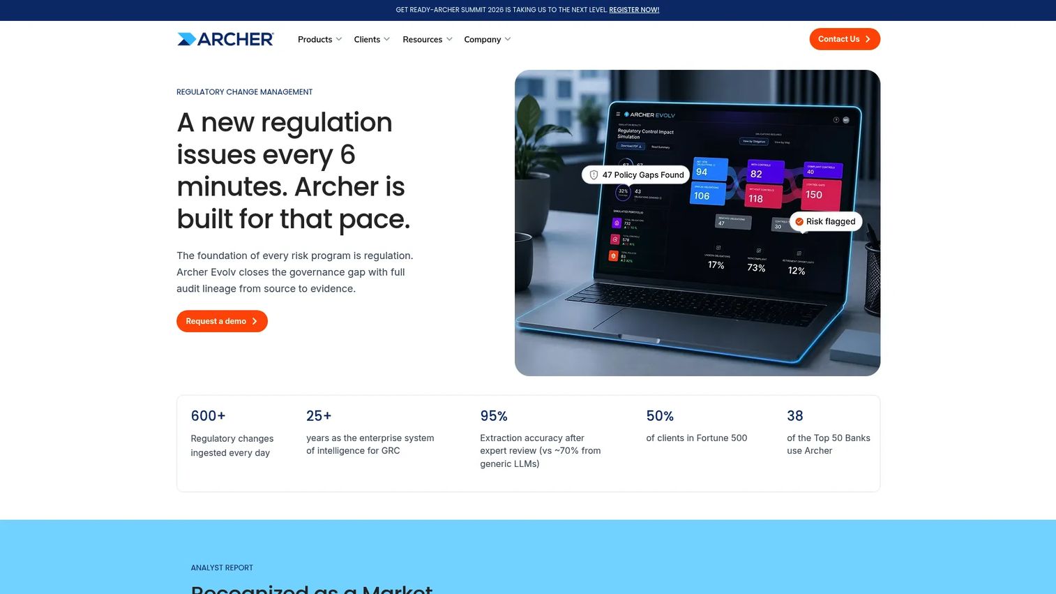 Archer Business Resiliency solution page