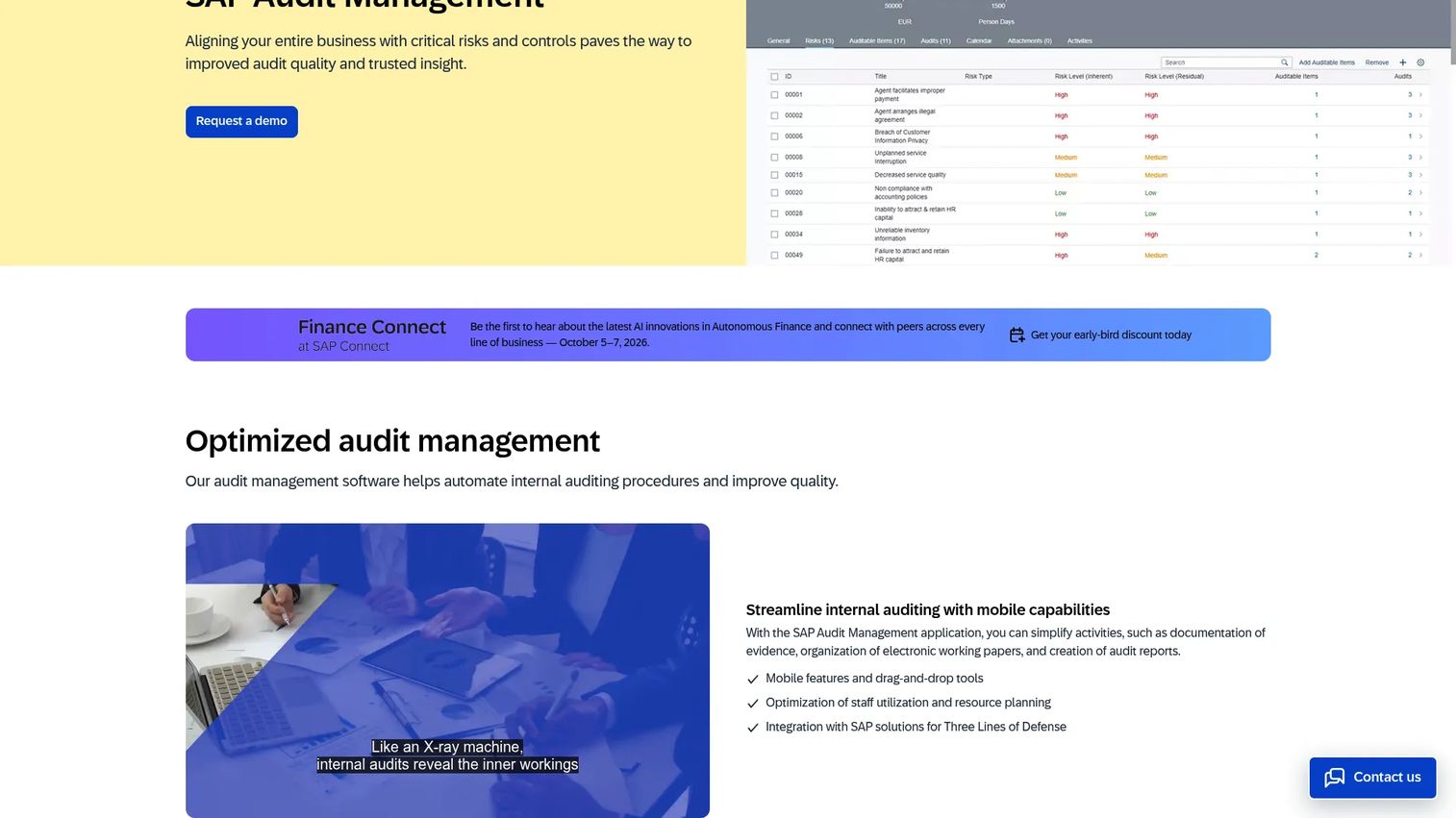 SAP Audit Management platform