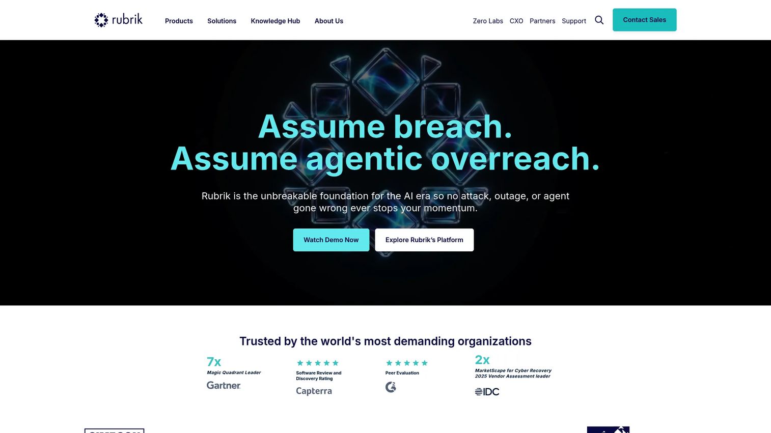 Rubrik product page