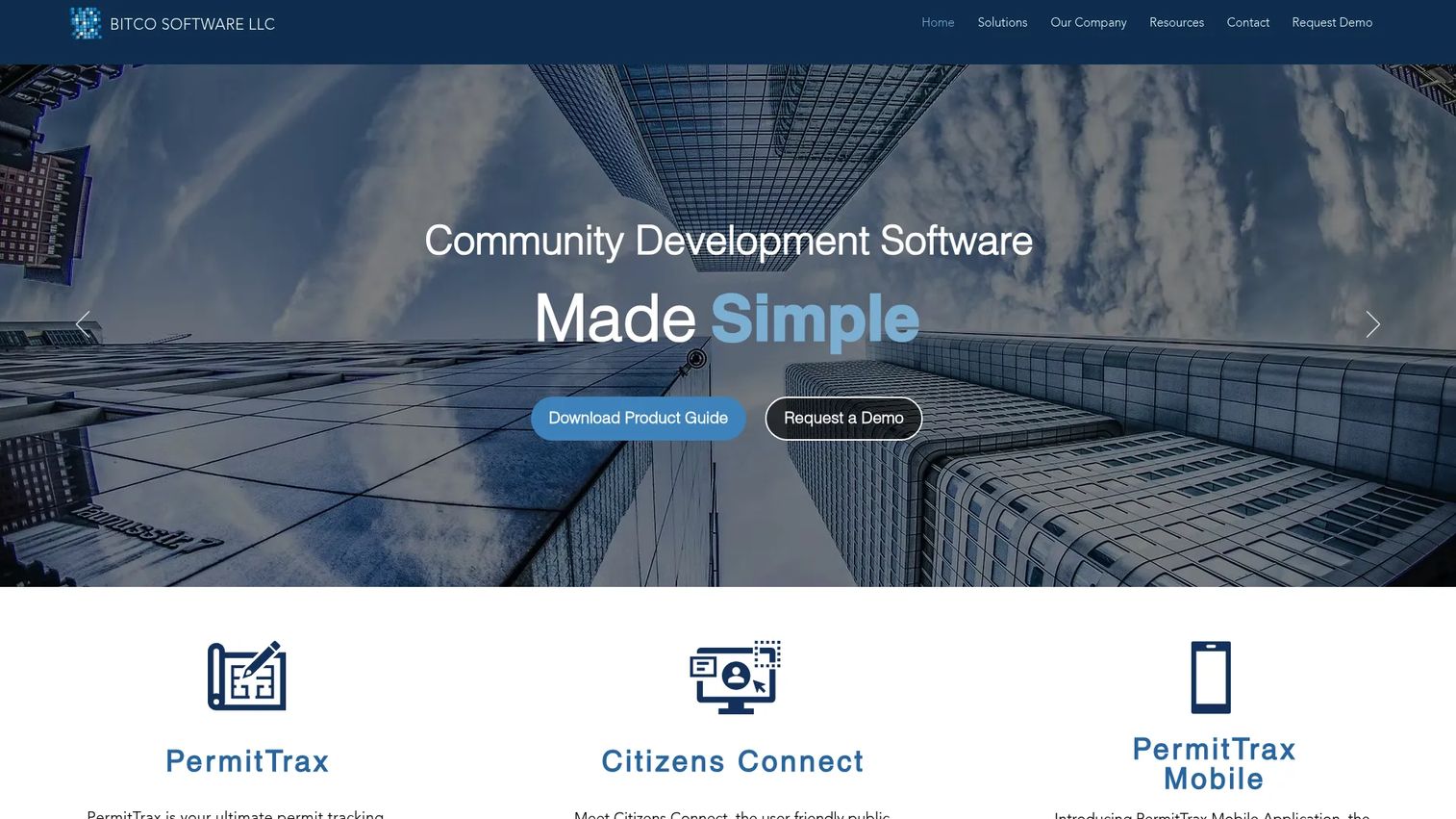 PermitTrax land management and permitting software homepage