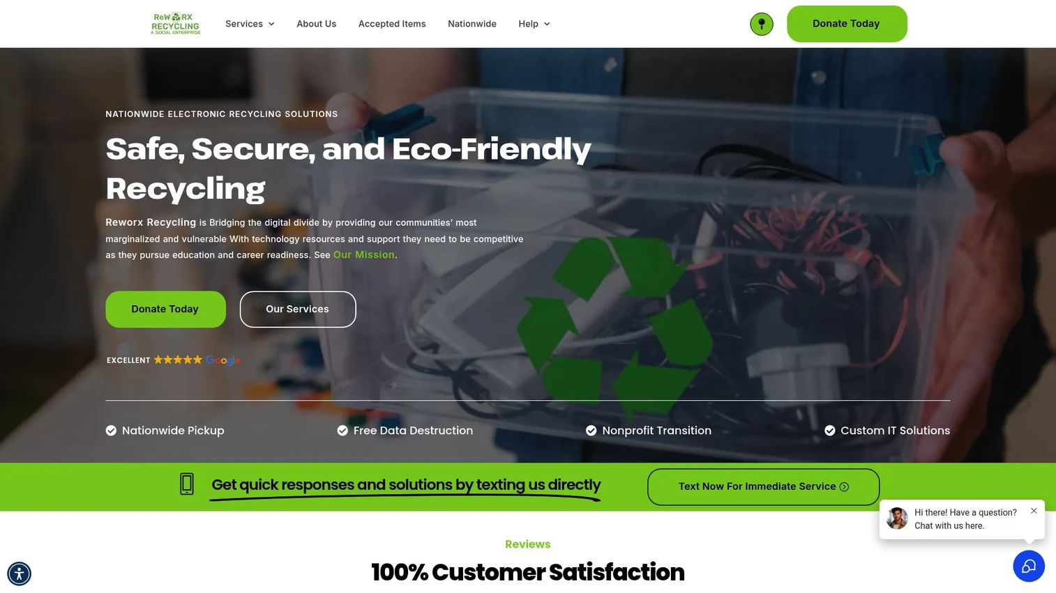 Reworx Recycling electronics recycling and data destruction services