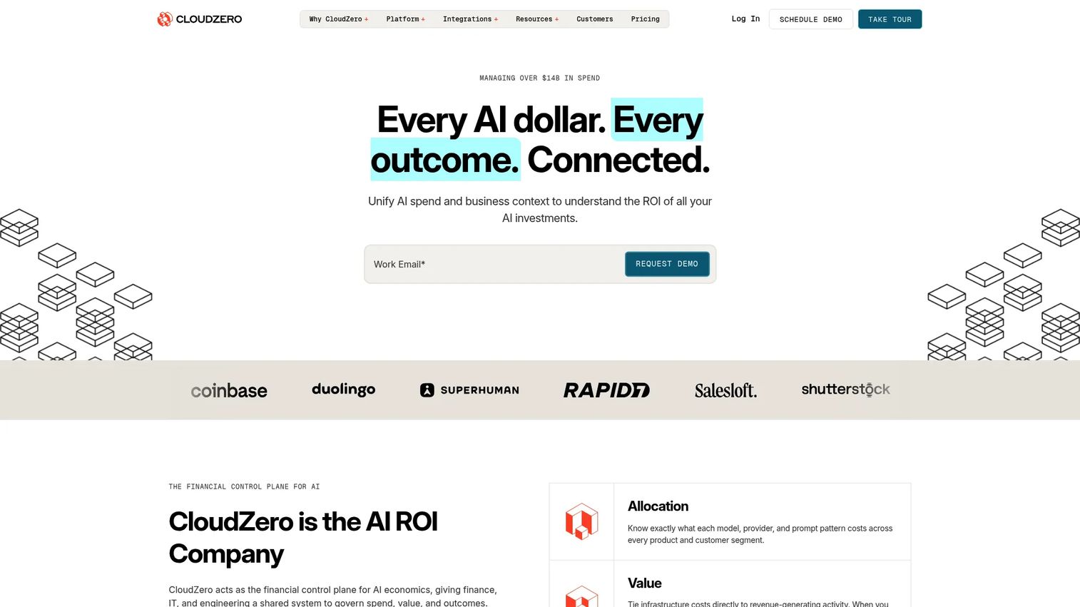 CloudZero cost intelligence platform screenshot