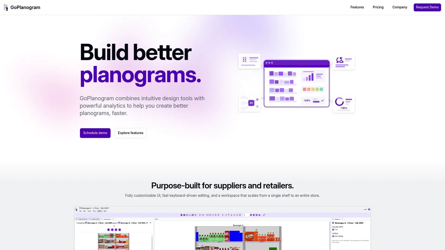 GoPlanogram browser-based planogram software homepage