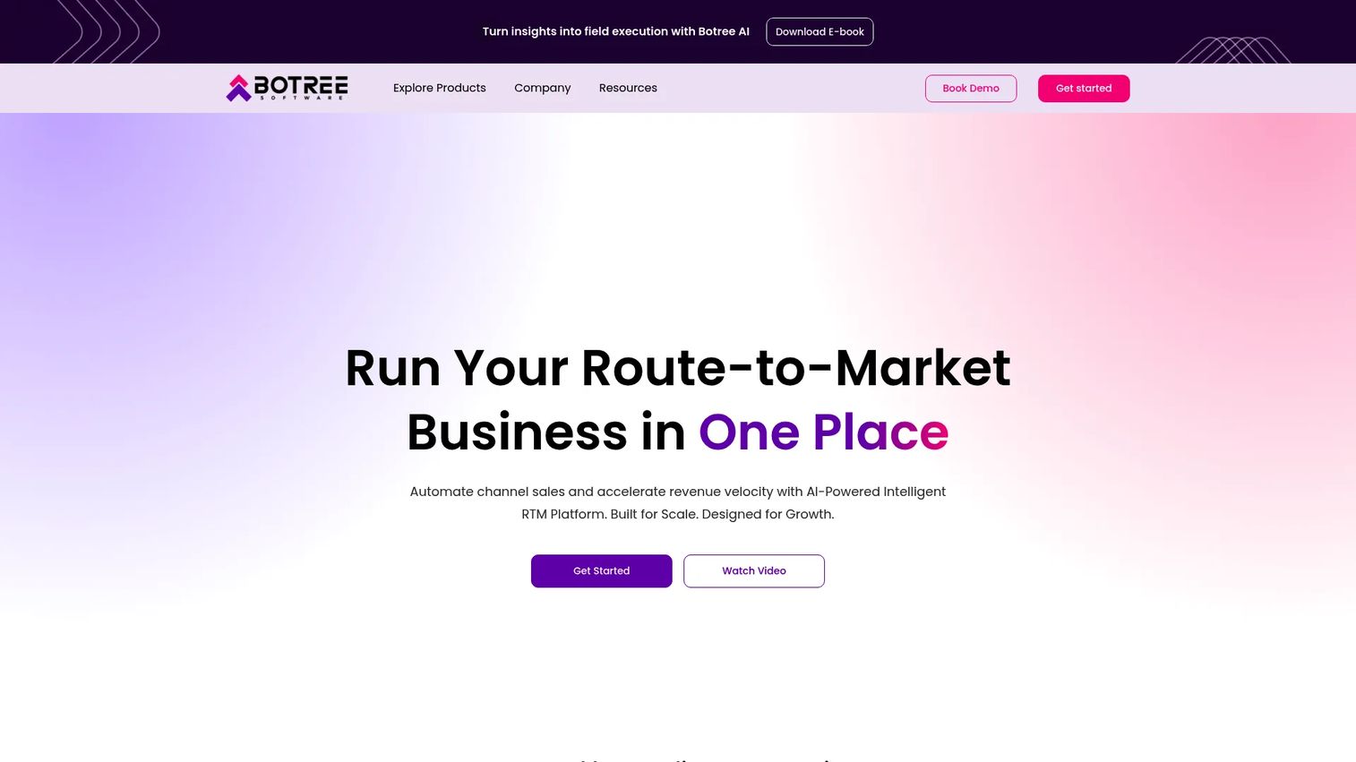 Botree route-to-market software homepage