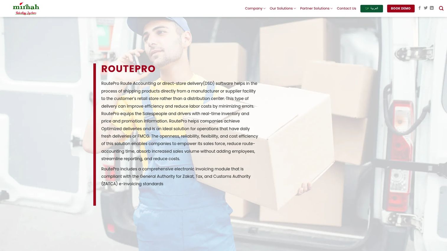 RoutePro route accounting software homepage