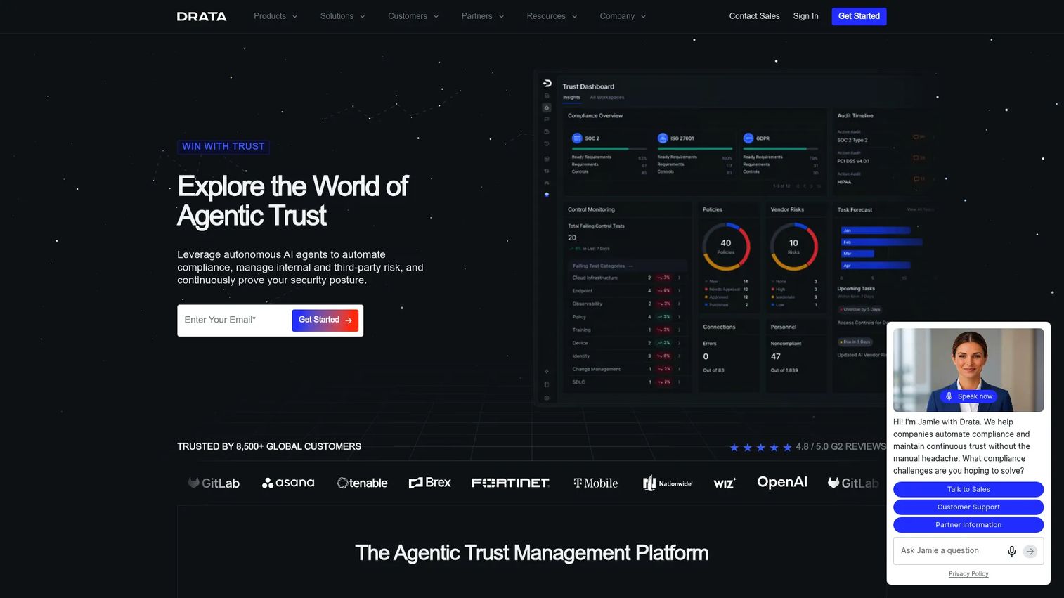 Drata continuous compliance and trust management platform
