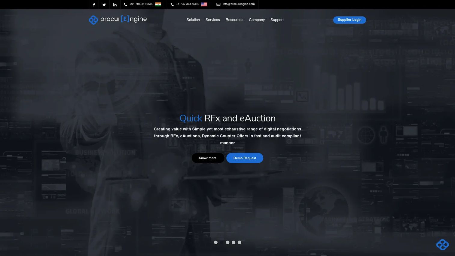 ProcurEngine e-procurement and e-negotiation software homepage