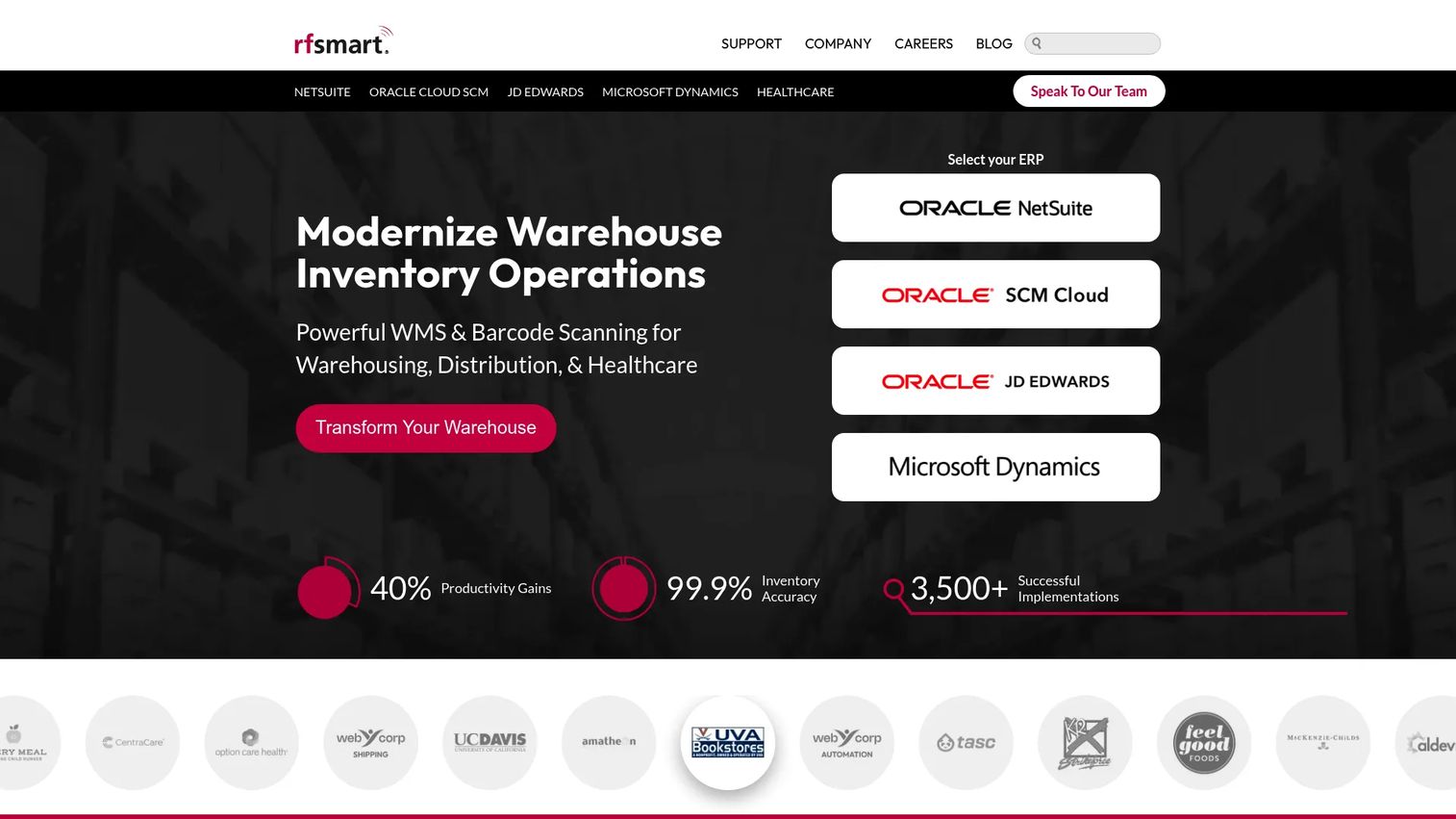 RF-SMART WMS warehouse management and barcoding software