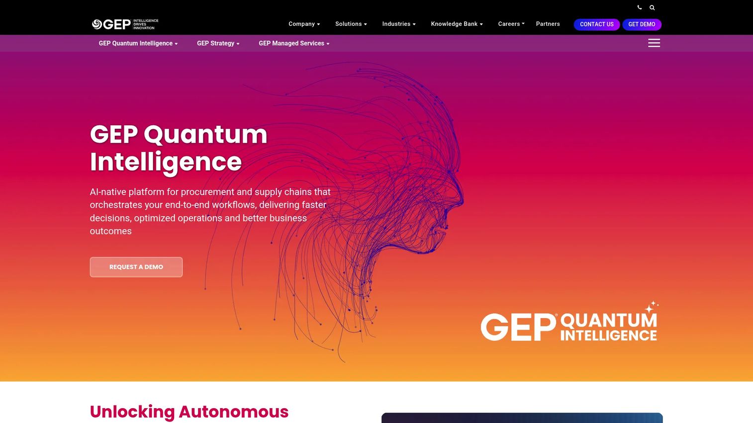 GEP SMART source-to-pay procurement software homepage