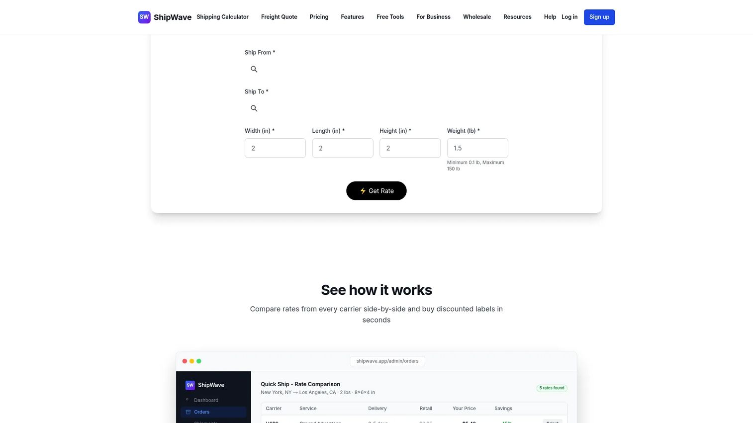 ShipWave ecommerce shipping and returns software