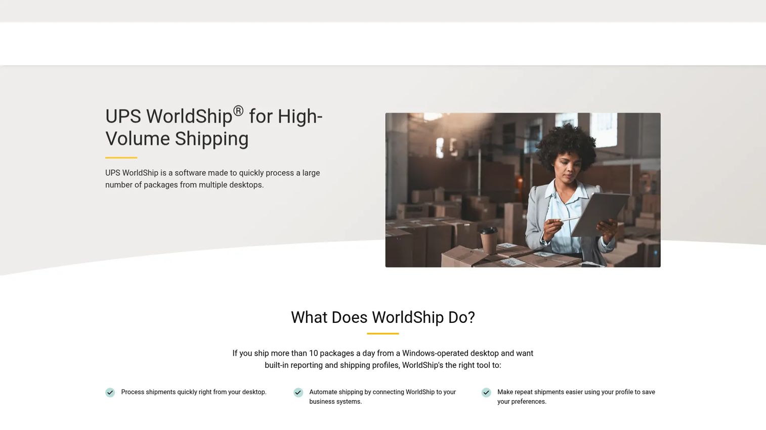 UPS WorldShip desktop shipping software