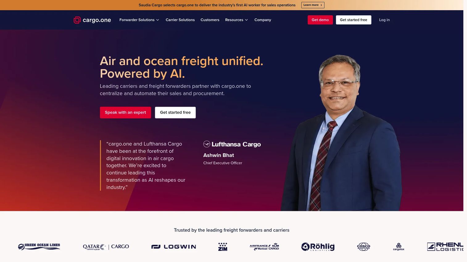 cargo.one digital air freight booking platform