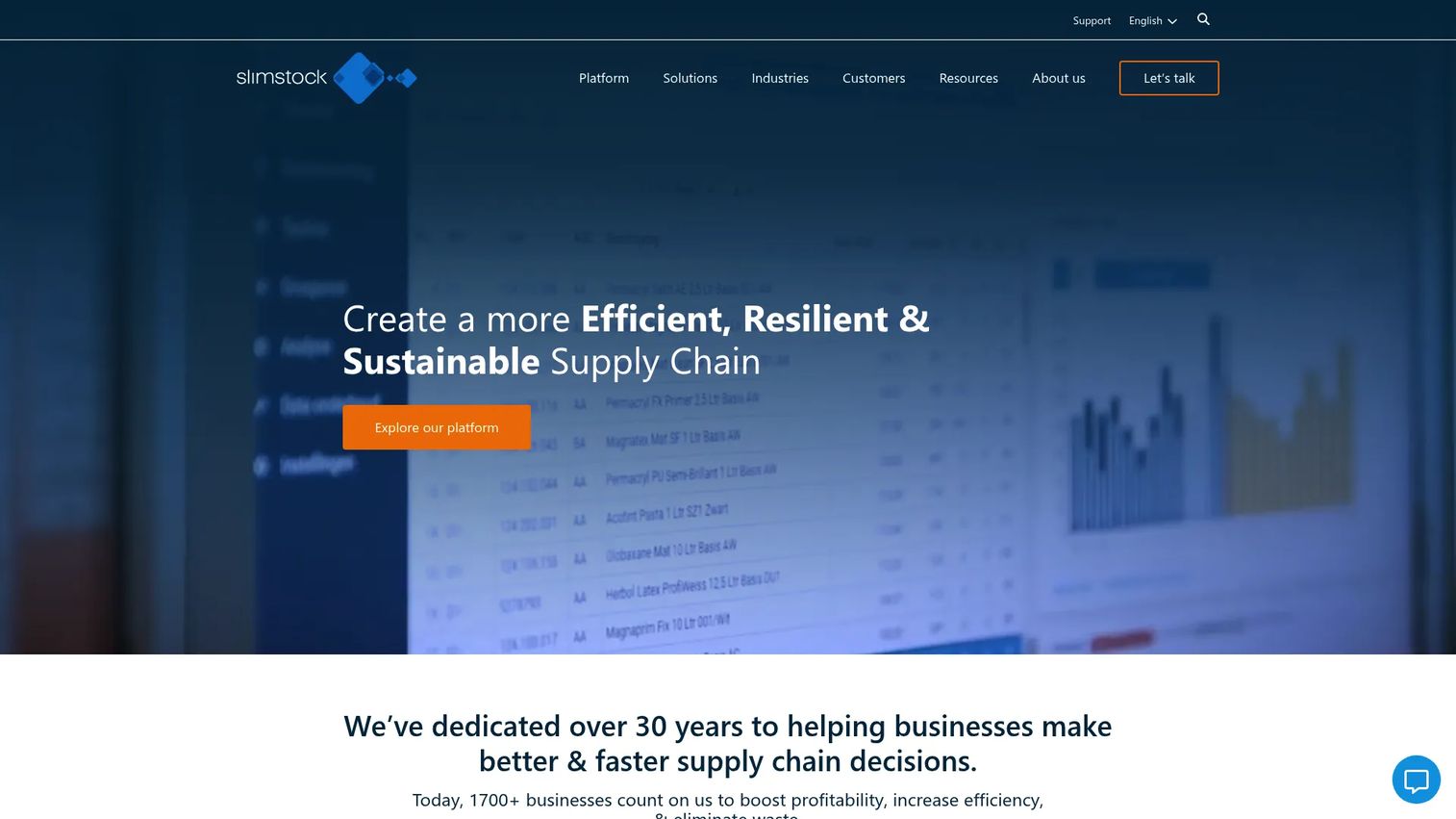Slimstock inventory optimization and supply chain planning software