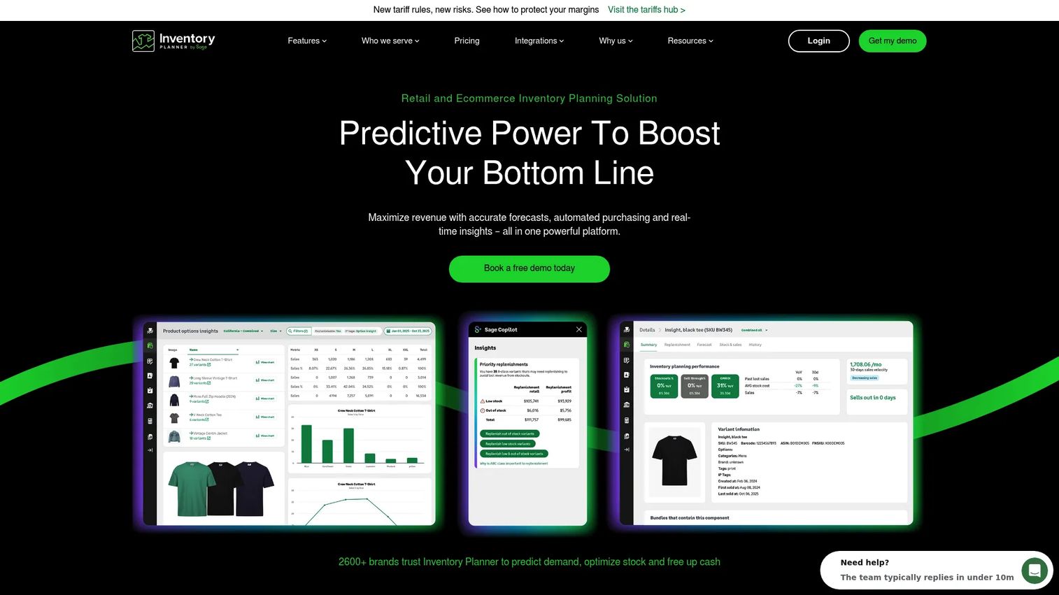 Inventory Planner demand forecasting and purchase planning
