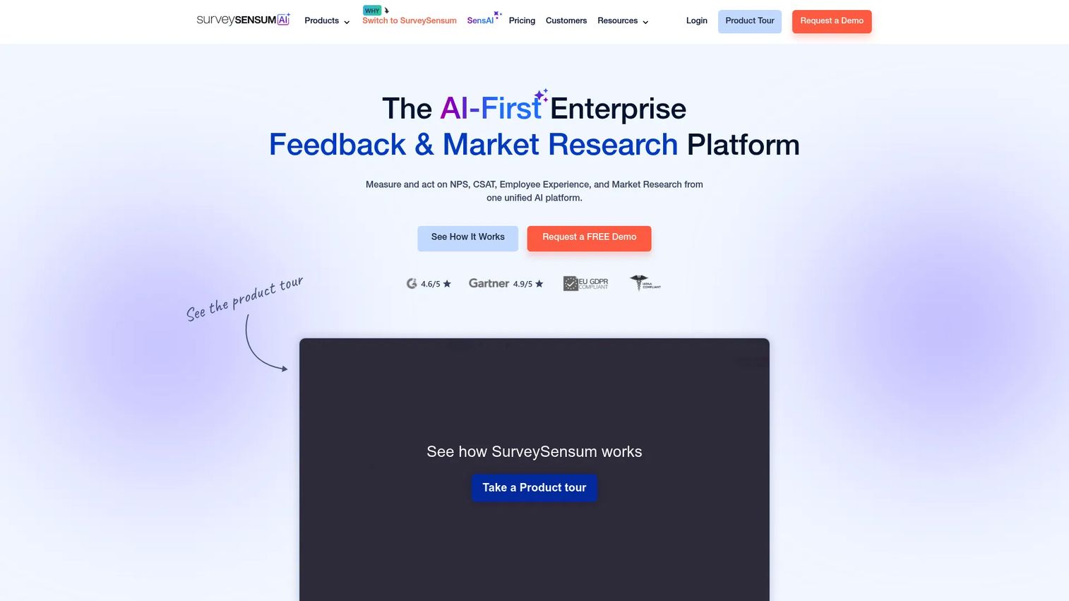 SurveySensum AI-powered CX survey platform