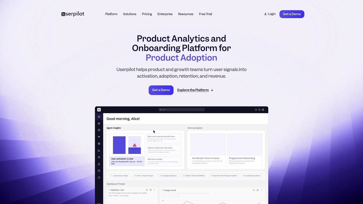 Userpilot product growth platform interface