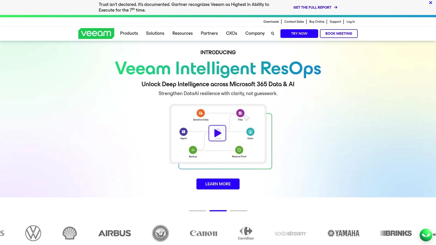 Veeam homepage