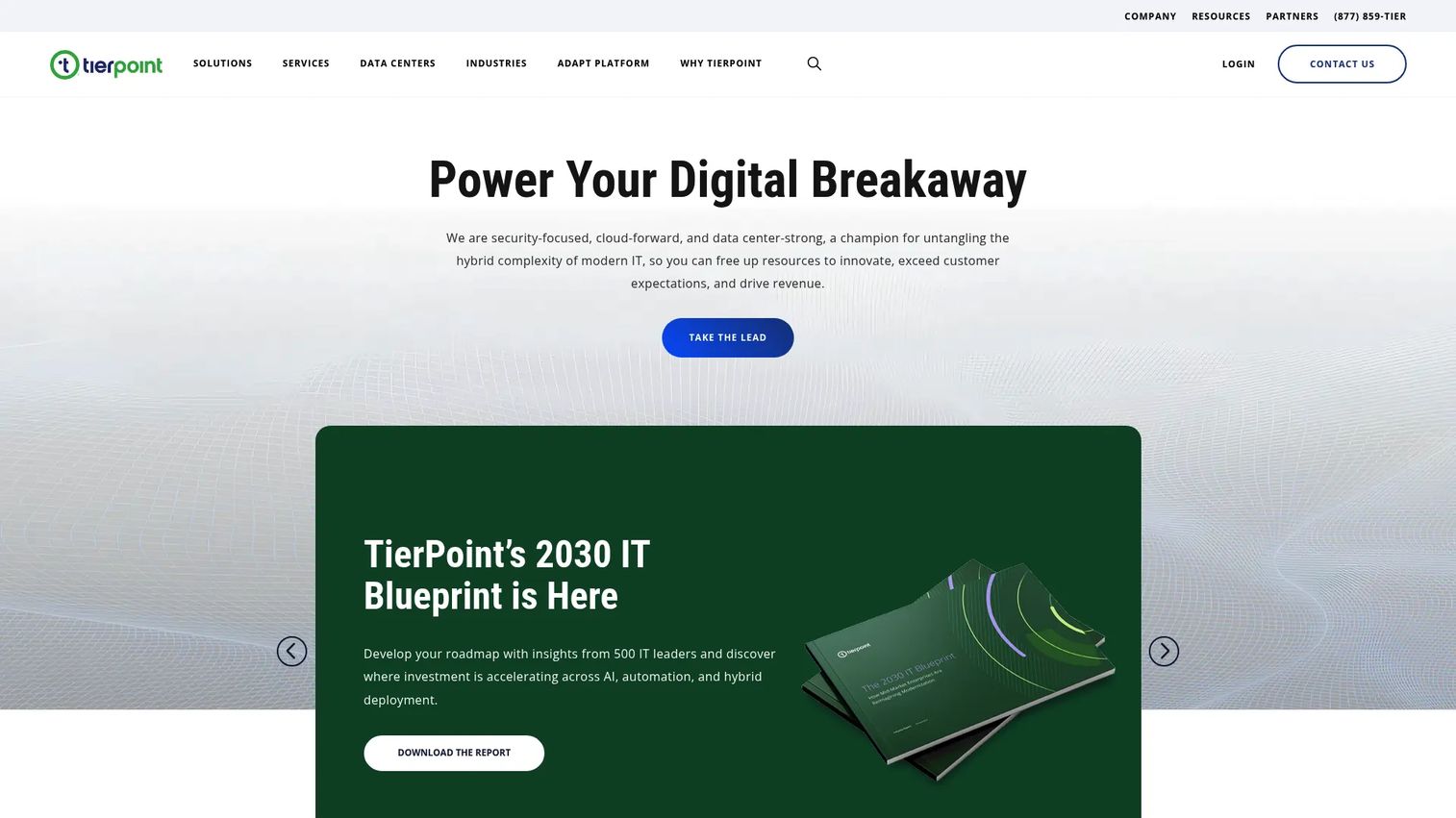 TierPoint homepage