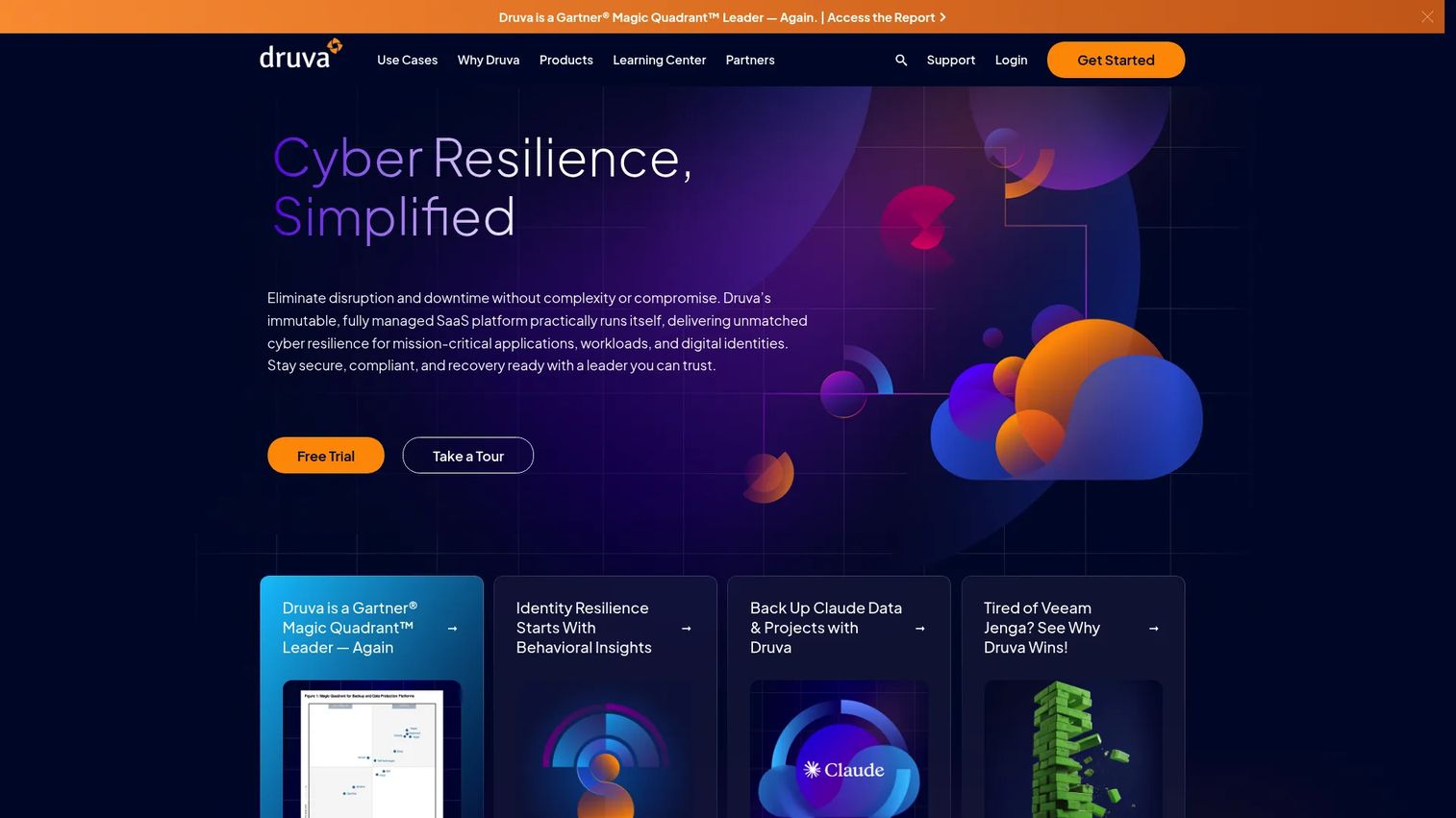Druva homepage