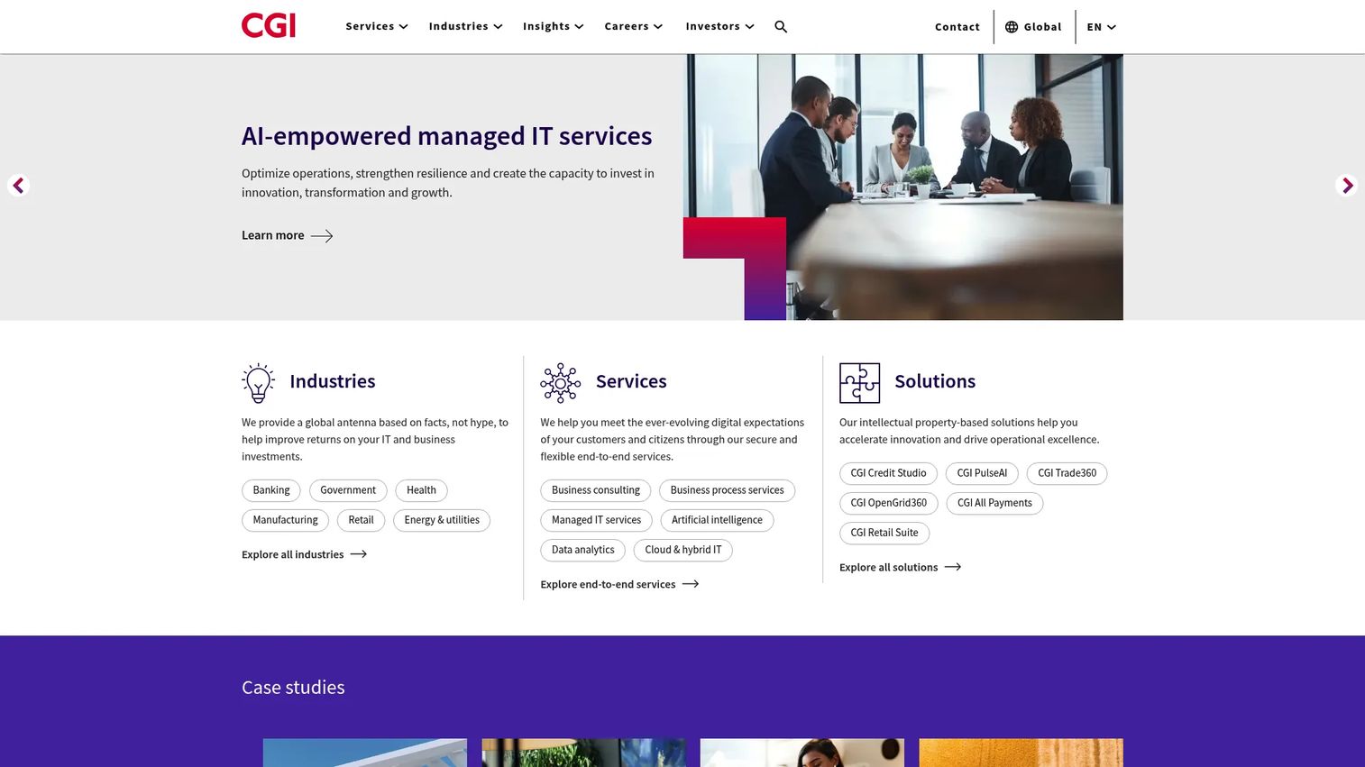 CGI Credit Studio cloud-native credit management platform