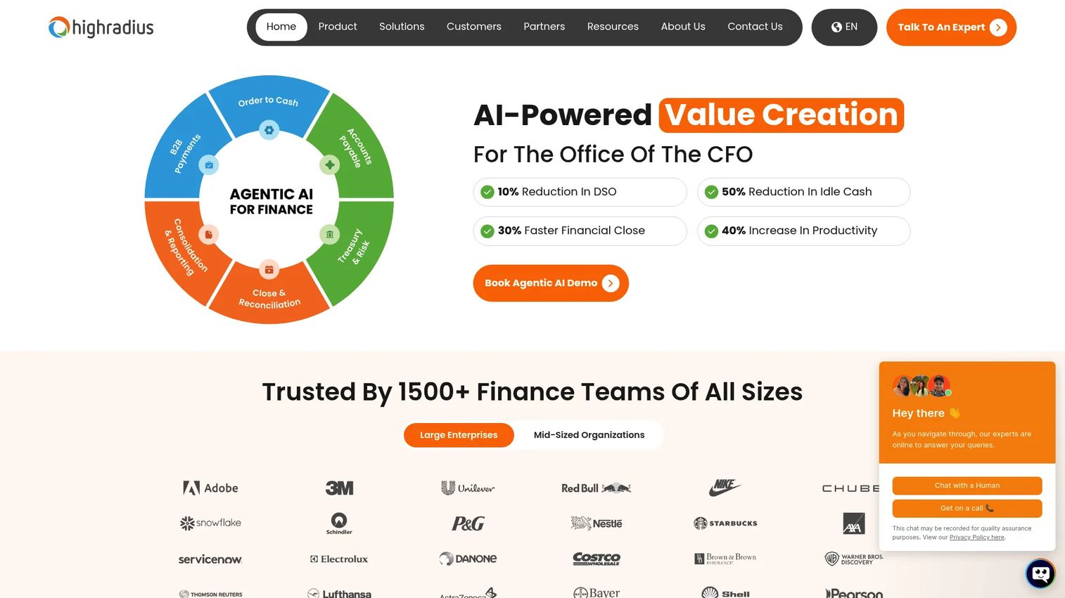 HighRadius credit and order-to-cash automation platform