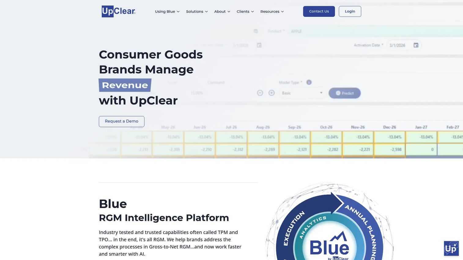 UpClear BlueDeductions homepage