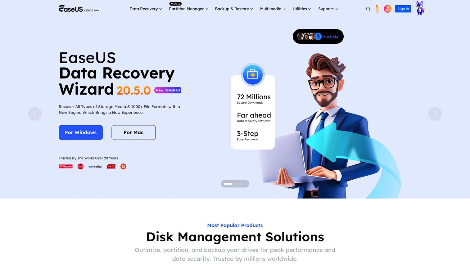 EaseUS Data Recovery Wizard interface