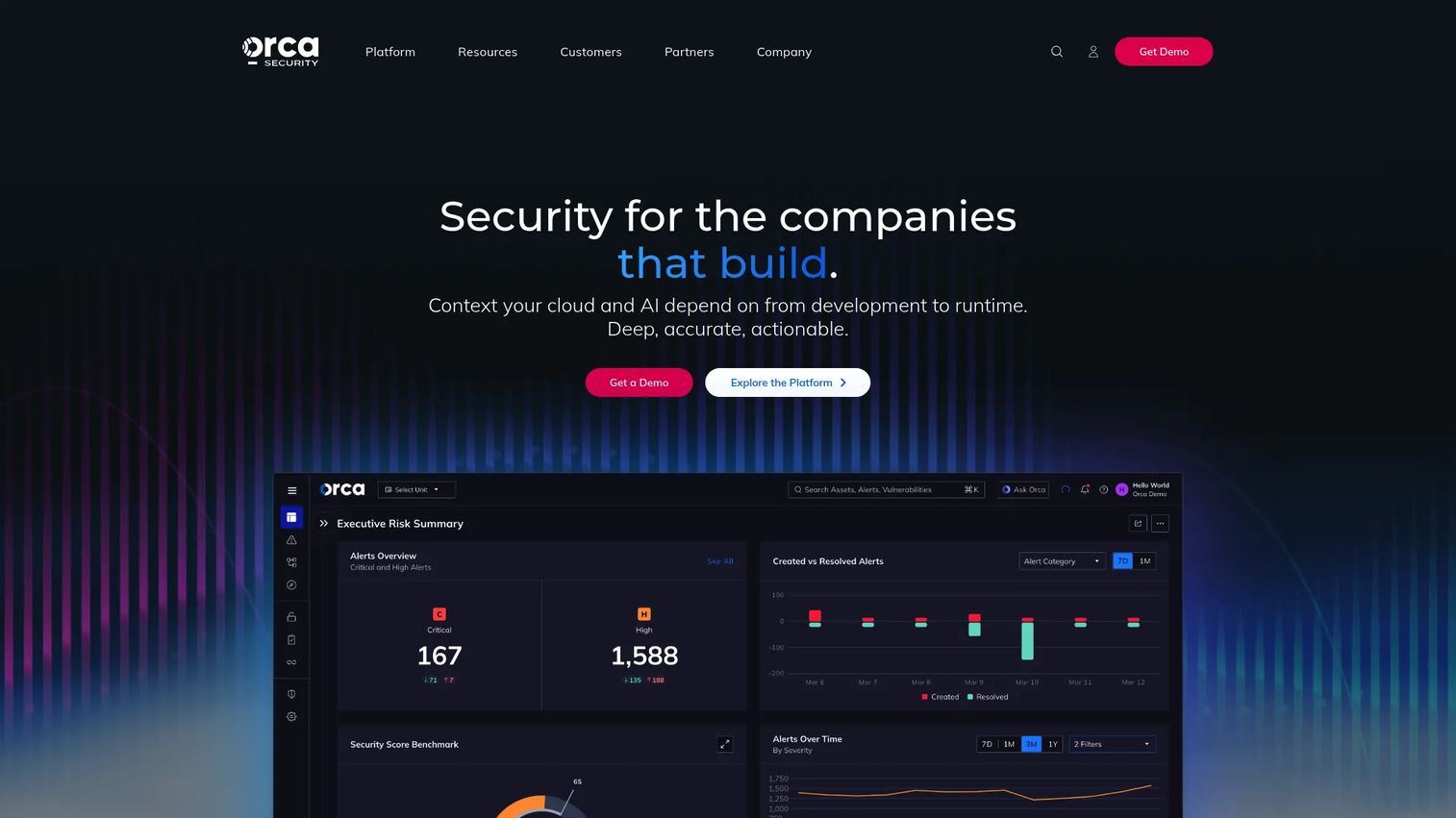 Orca Security cloud security platform homepage