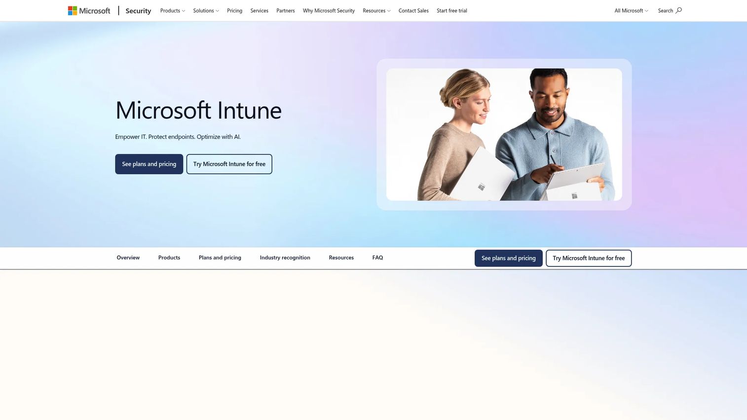 Microsoft Intune endpoint management
