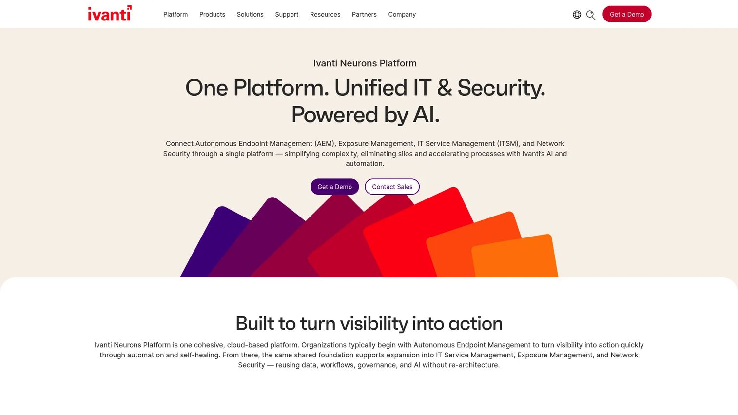 Ivanti Neurons endpoint and IT management platform