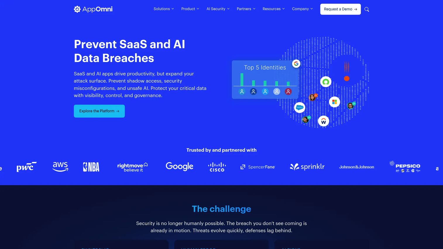 AppOmni SSPM platform homepage