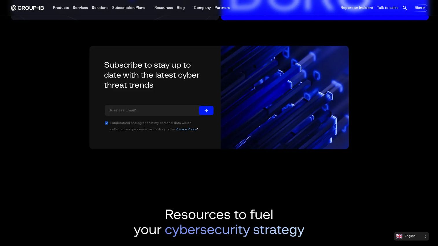 Group-IB digital risk protection platform homepage