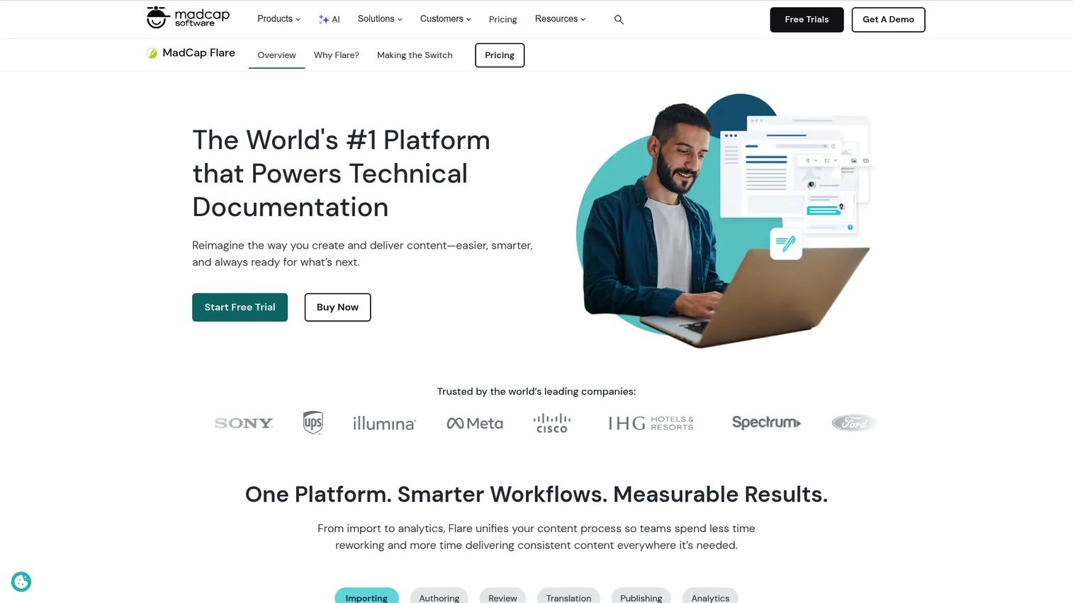 MadCap Flare product page