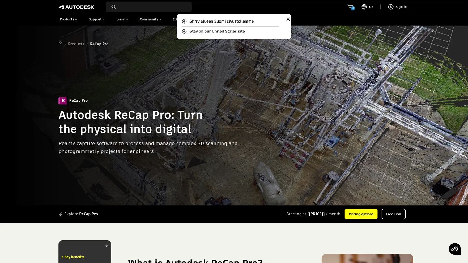 Autodesk ReCap Pro reality capture software interface