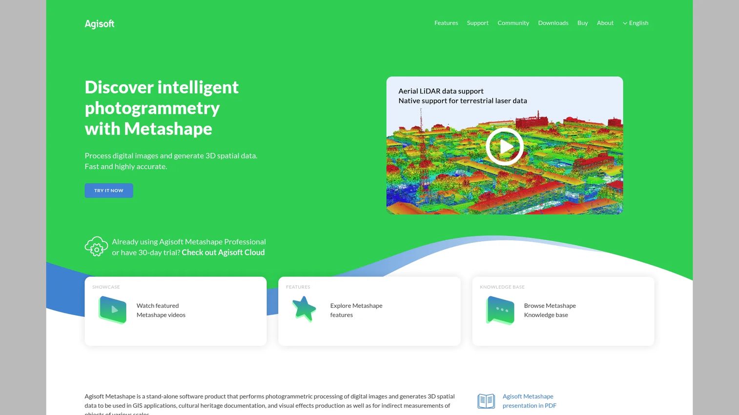 Agisoft Metashape photogrammetry processing software interface