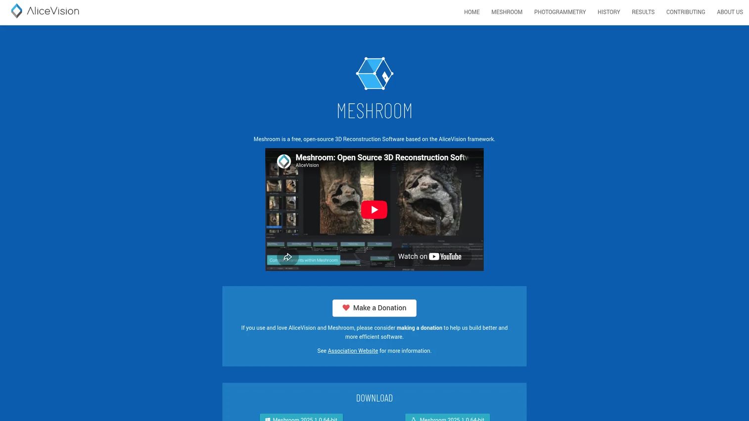 Meshroom open-source photogrammetry software node-based interface