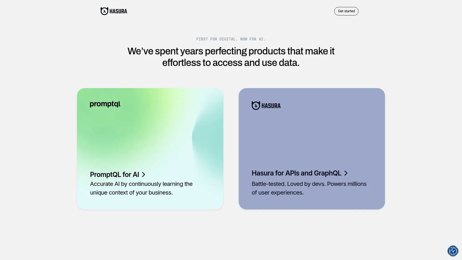 Hasura GraphQL and API platform homepage