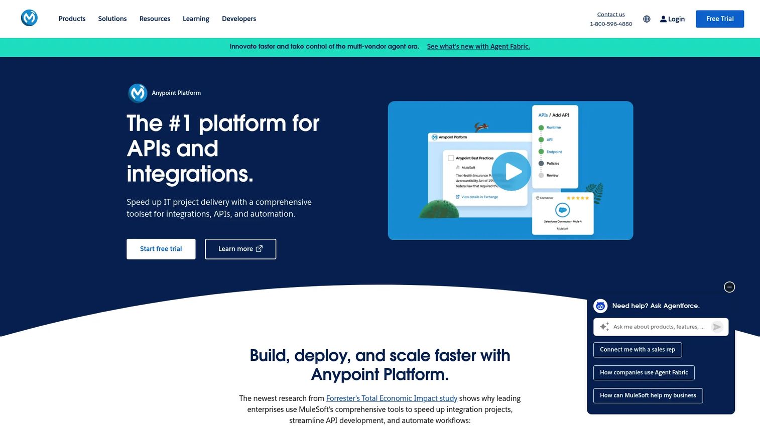 MuleSoft Anypoint Platform homepage